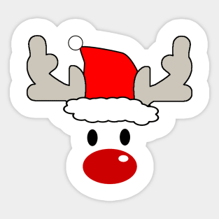 Santa Rudolph the Red Nose Reindeer Sticker